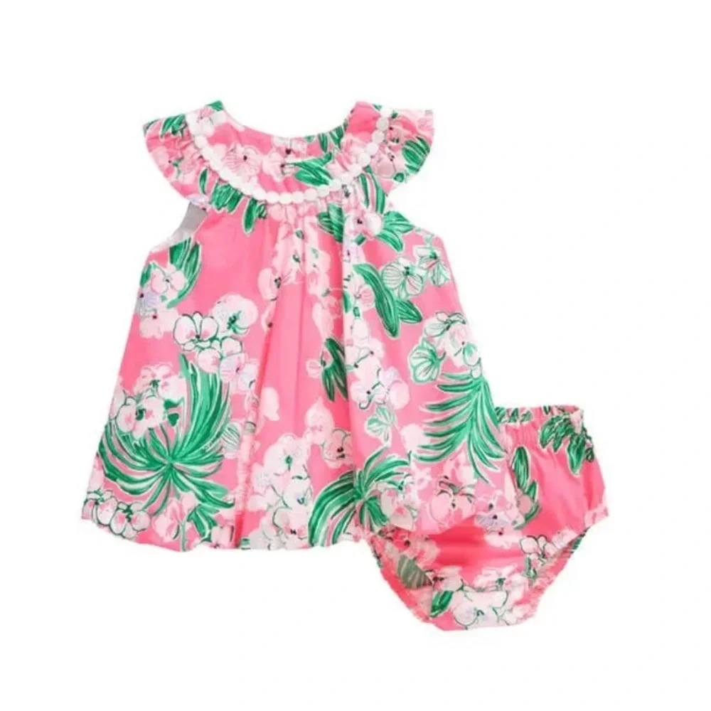 LILLY PULITZER®  Paloma Floral Bubble Dress & Bloomers Girls Toddler 12 18 Month